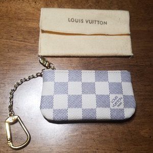 LOUIS VUITTON Damier Azur Pochette Cles Coin Key